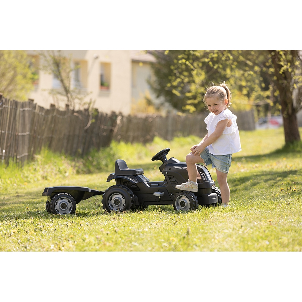 Tractor cu pedale si remorca Smoby Farmer XL negru [7]
