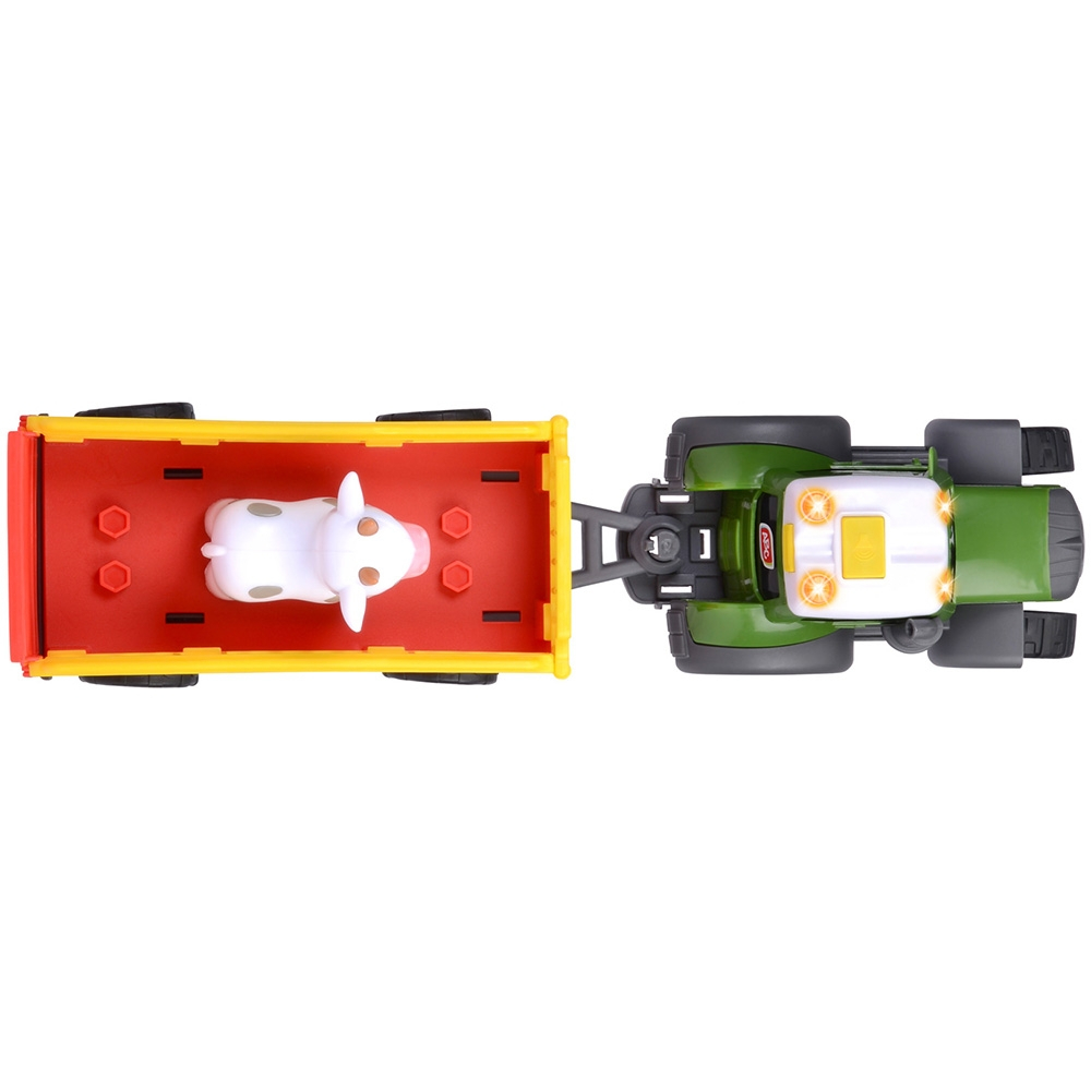 Tractor Simba ABC Fendt Animal Trailer 30 cm cu lumini, sunete, remorca si figurina [4]