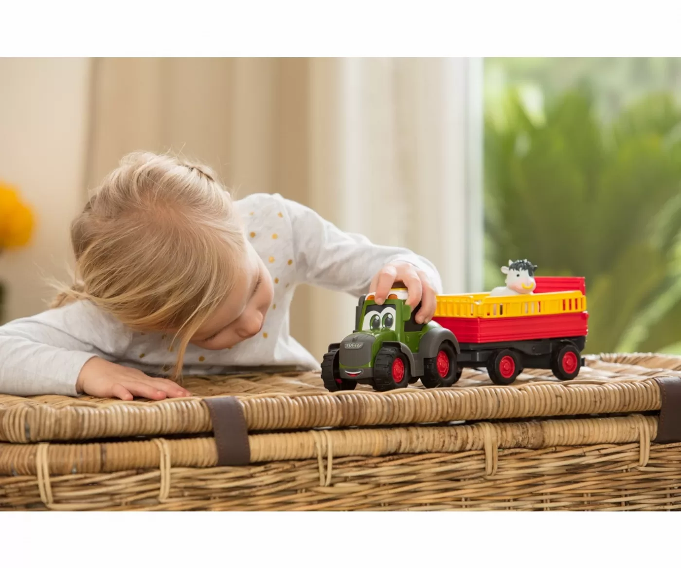 Tractoras cu remorca pentru animale cu figurina vacuta [3]