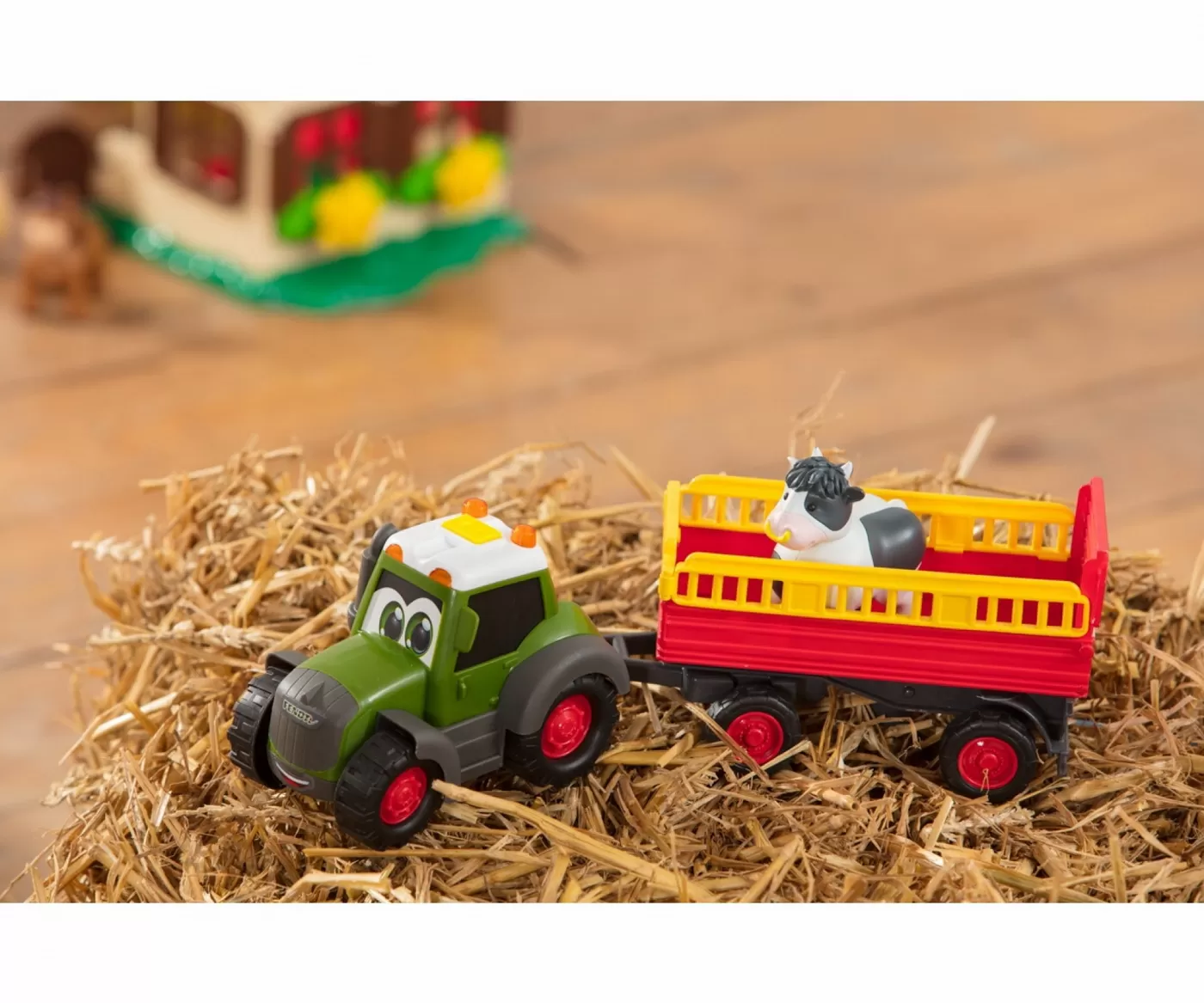 Tractoras cu remorca pentru animale cu figurina vacuta [4]