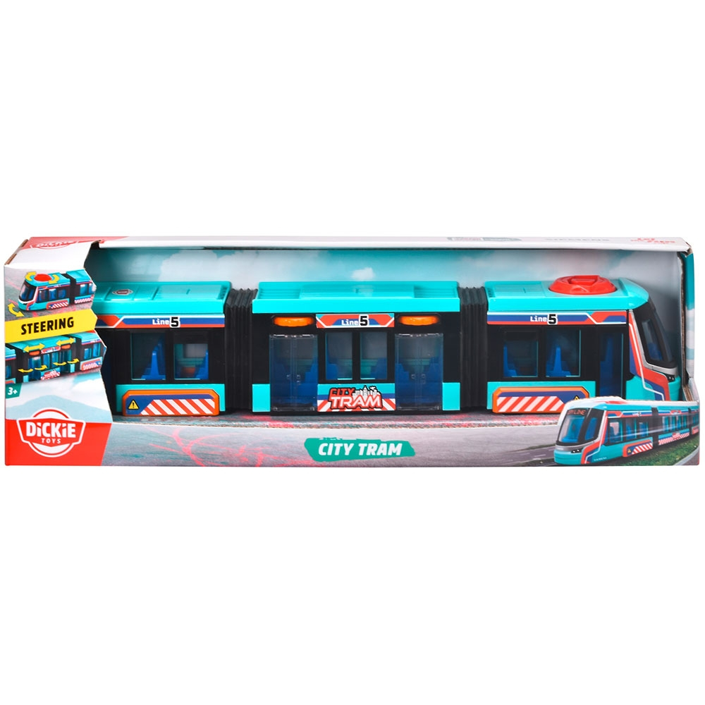 Tramvai Dickie Toys Siemens City Tram 41,5 cm albastru [10]