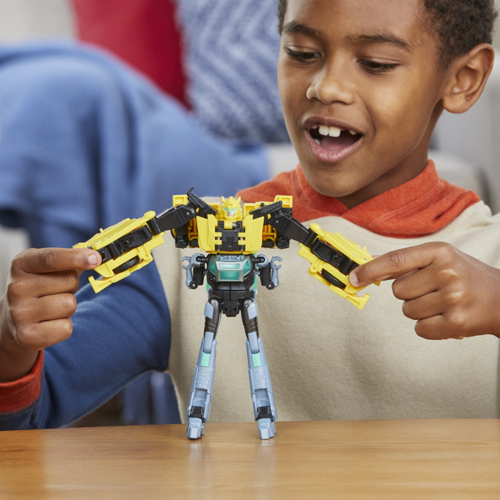 Transformers earthspark set 2 figurine bumblebee si mo malto, varsta de la 6 ani la 12 ani [5]