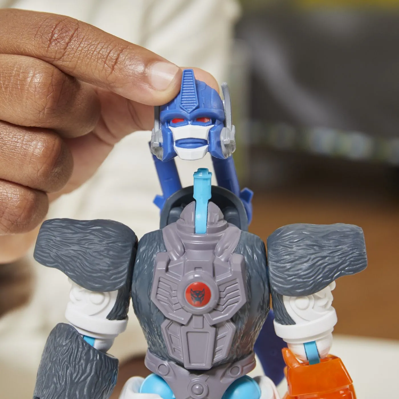 Transformers mix mashers figurina optimus primal 12cm si accesorii, copii varsta 4 ani pana la 8 ani [5]