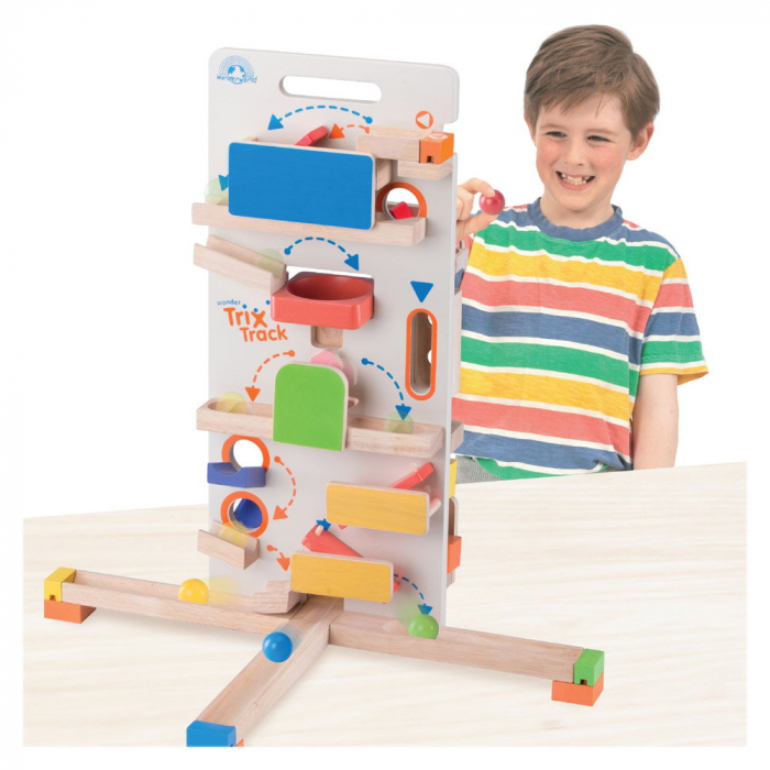 Traseu cu bile din lemn Tower Launcher, Wonderworld, 3-9 ani [2]