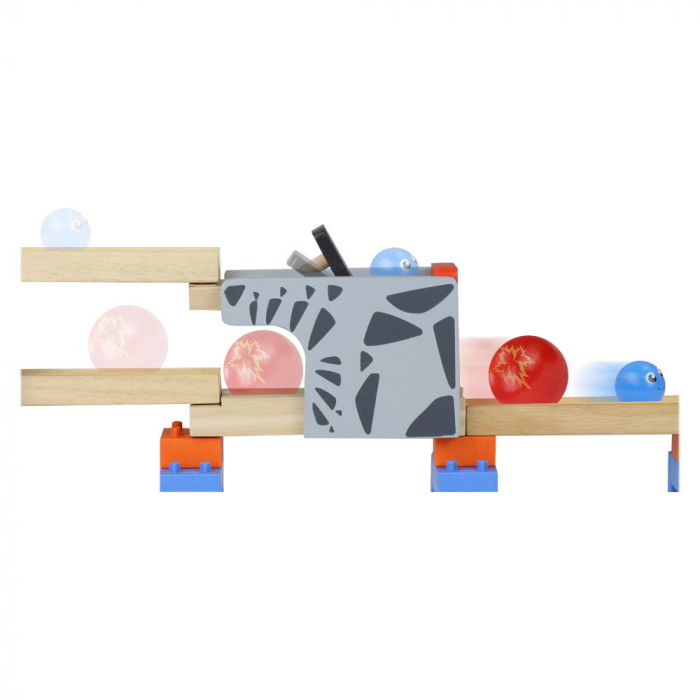 Traseu cu bile din lemn XXL Double Sprinting Balls, 3-9 ani [6]