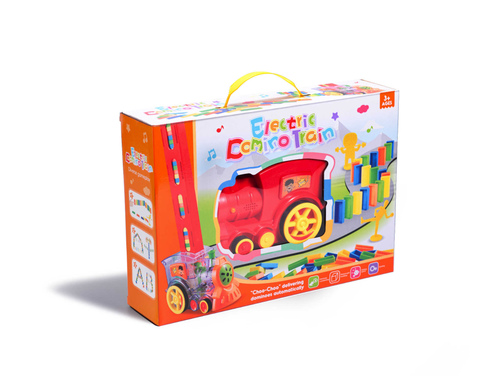 Jucărie Tren Locomotivă Domino – 80 Piese cu Aranjare Automată, Lumini și Sunete - Micostore.ro [4]