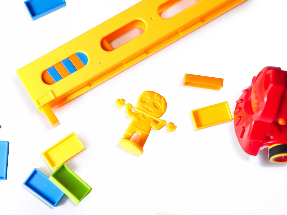 Jucărie Tren Locomotivă Domino – 80 Piese cu Aranjare Automată, Lumini și Sunete - Micostore.ro [5]