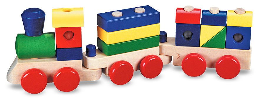 Trenulet din lemn de stivuit Melissa and Doug [1]