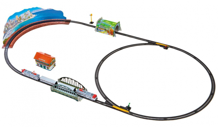 Trenulet electric calatori Cercanias RENFE cu peisaj [3]