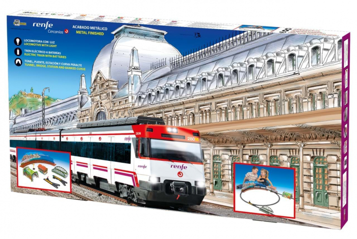Trenulet electric calatori Cercanias RENFE cu peisaj [2]