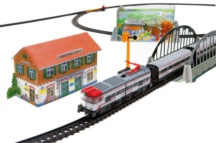Trenulet electric calatori Cercanias RENFE cu peisaj [4]