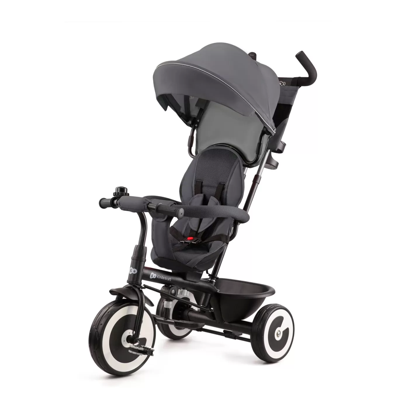 Tricicleta copii kinderkraft aston, malachite grey, varsta de la 9 luni la 5 ani [1]