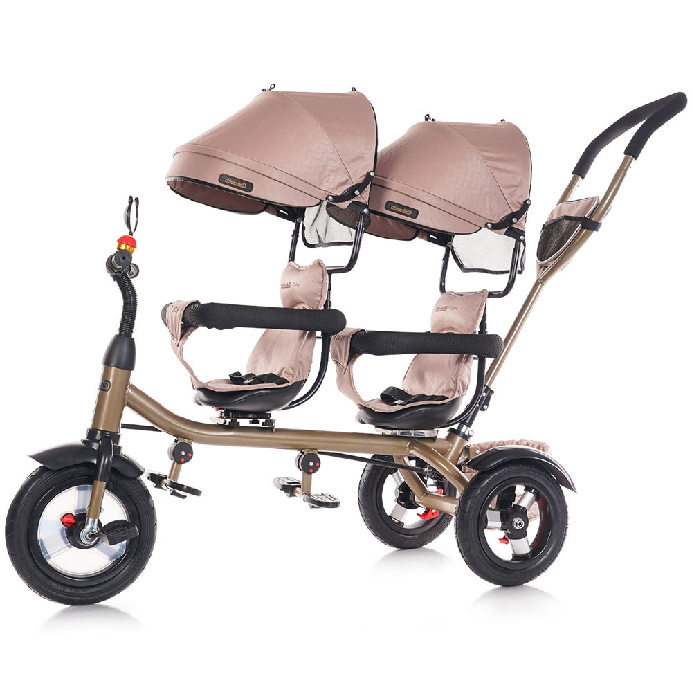 Tricicleta gemeni Chipolino 2Play golden beige [2]