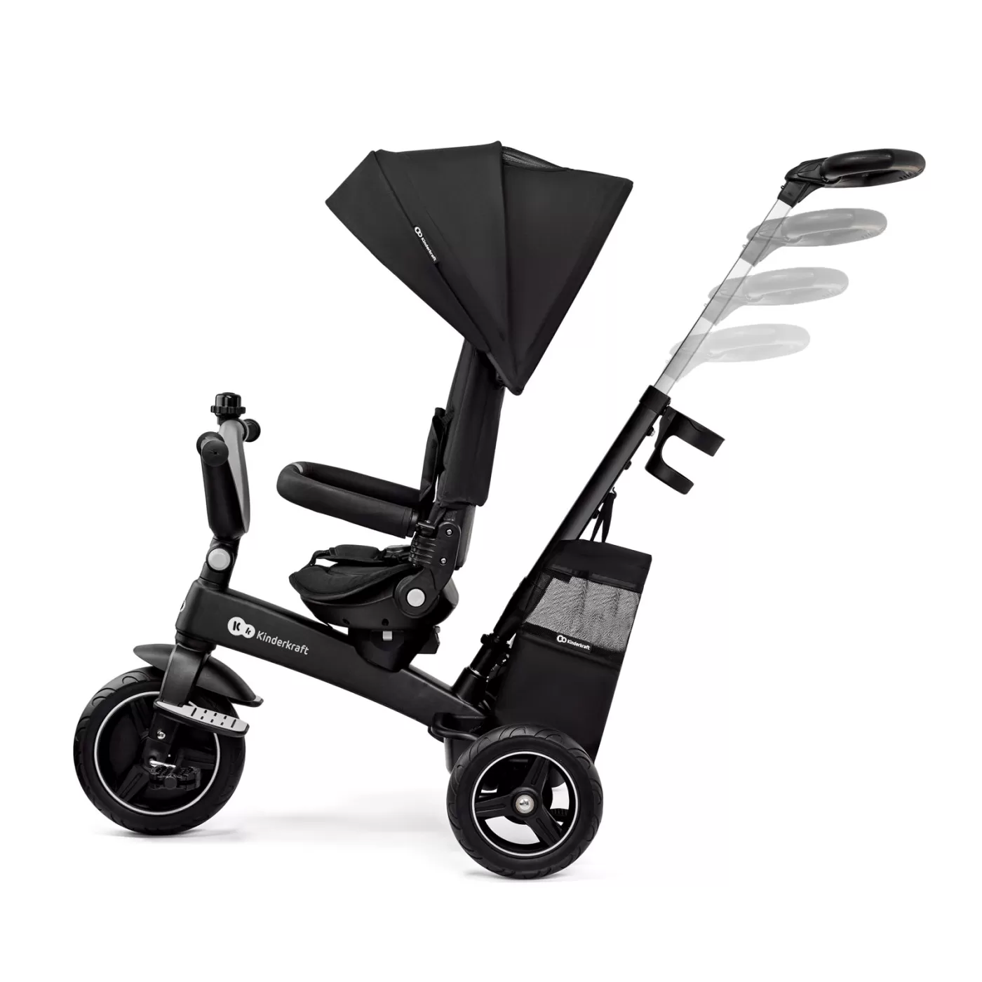 Tricicleta kinderkraft easytwist, black, varsta de la 9 luni la 5 ani [11]
