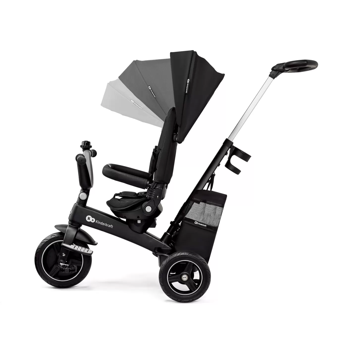 Tricicleta kinderkraft easytwist, black, varsta de la 9 luni la 5 ani [12]