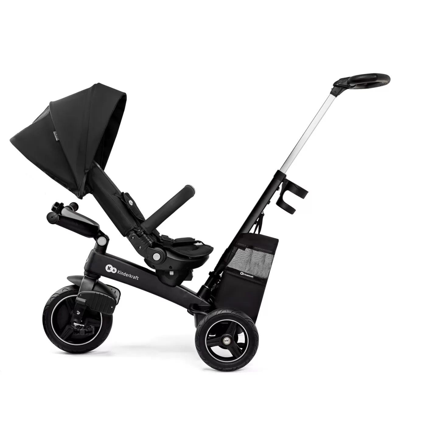 Tricicleta kinderkraft easytwist, black, varsta de la 9 luni la 5 ani [4]