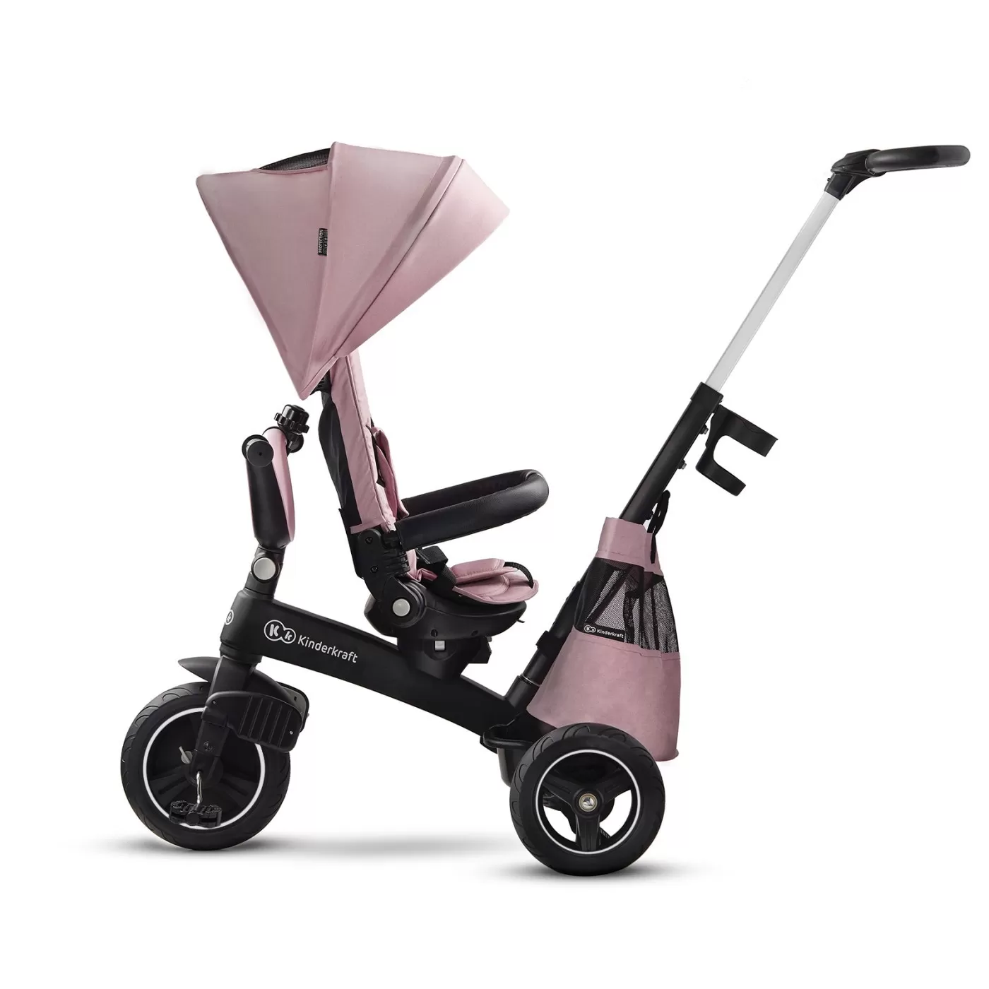 Tricicleta kinderkraft easytwist, mauvelous pink, varsta de la 9 luni la 5 ani [9]