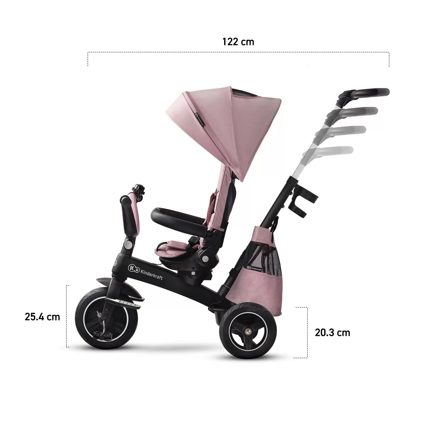 Tricicleta kinderkraft easytwist, mauvelous pink, varsta de la 9 luni la 5 ani [17]