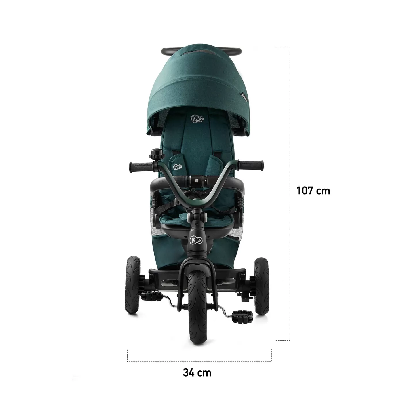 Tricicleta kinderkraft easytwist, midnight green, varsta de la 9 luni la 5 ani [9]