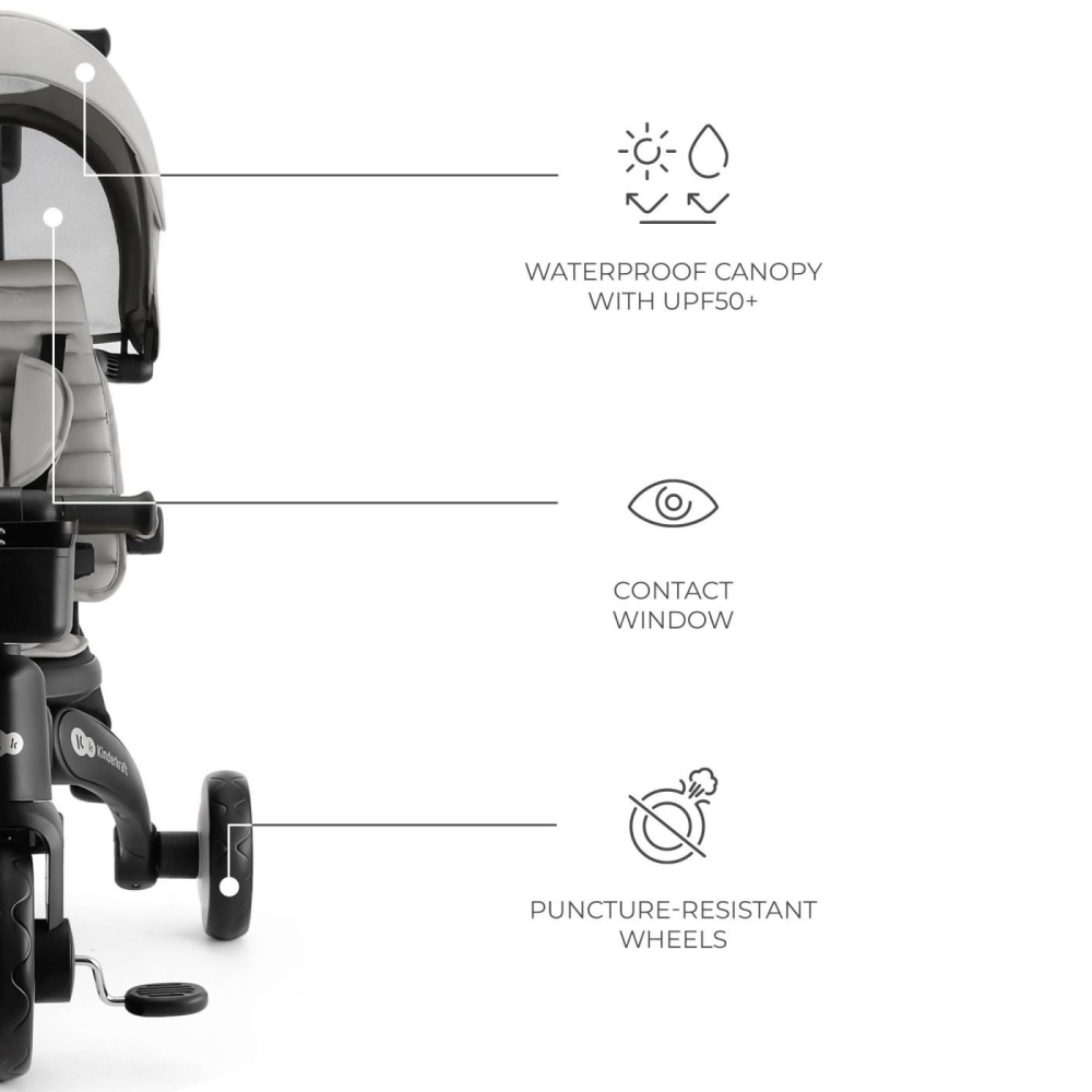 Tricicleta kinderkraft jazz 2, grey [4]