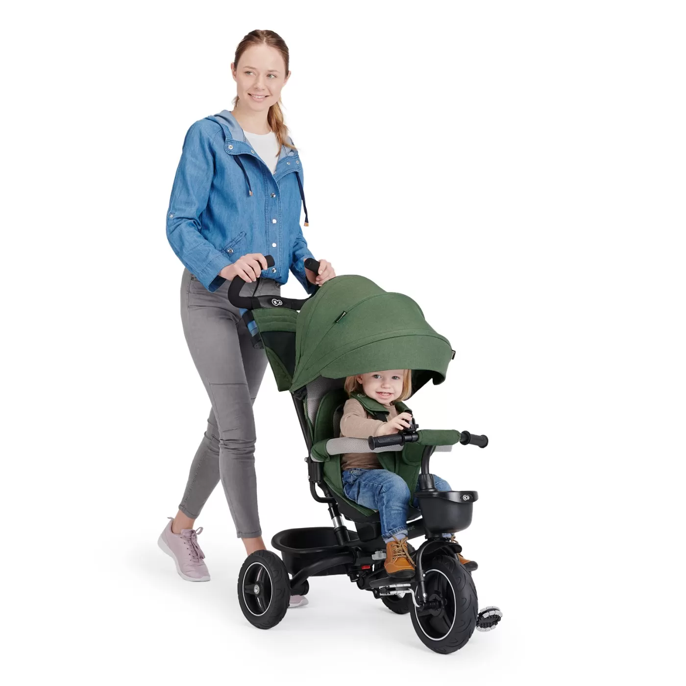 Tricicleta kinderkraft spinstep, green, varsta de la 9 luni la 5 ani [12]