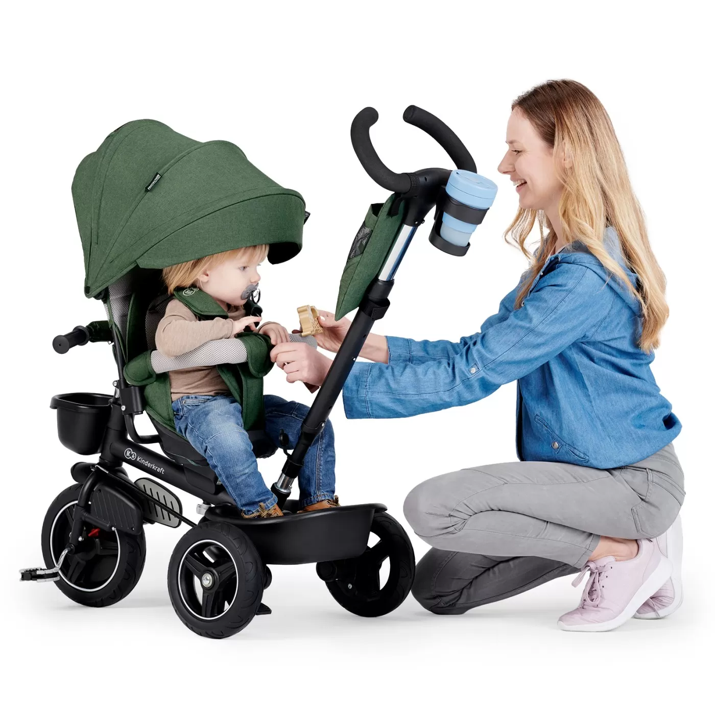 Tricicleta kinderkraft spinstep, green, varsta de la 9 luni la 5 ani [13]