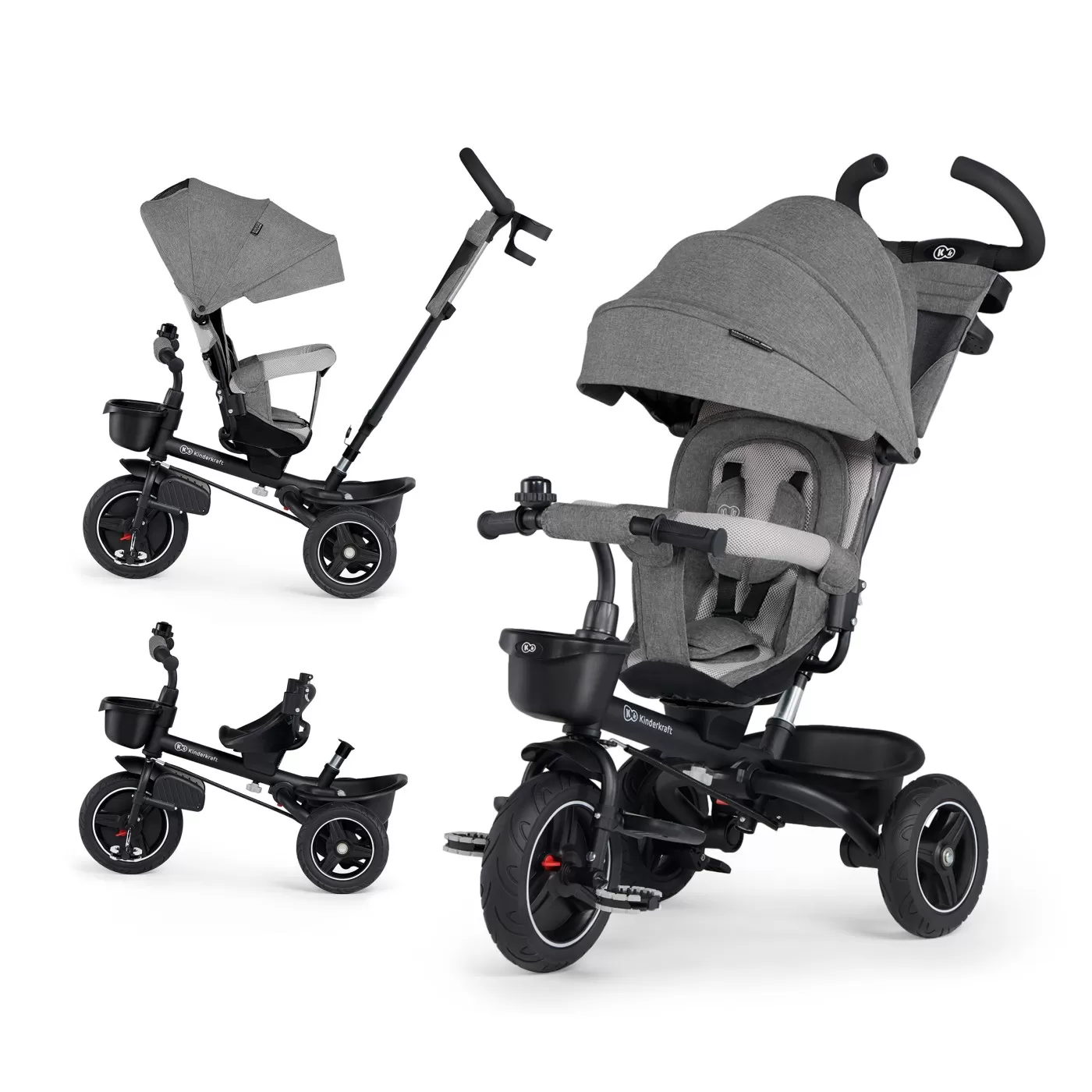 Tricicleta kinderkraft spinstep, grey, varsta de la 9 luni la 5 ani [11]