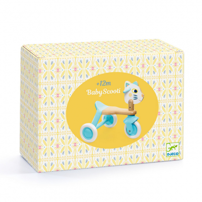 Tricicleta din lemn, fara pedale, pentru bebe, Djeco, varsta 1 - 3 ani, Baiat, Fata [2]