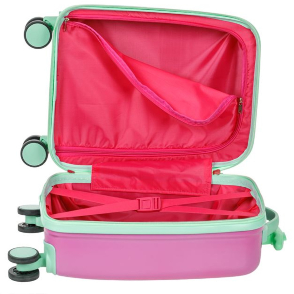 Troler de calatorie pentru fetite, model unicorn, capacitate 22.8L, Roz [4]