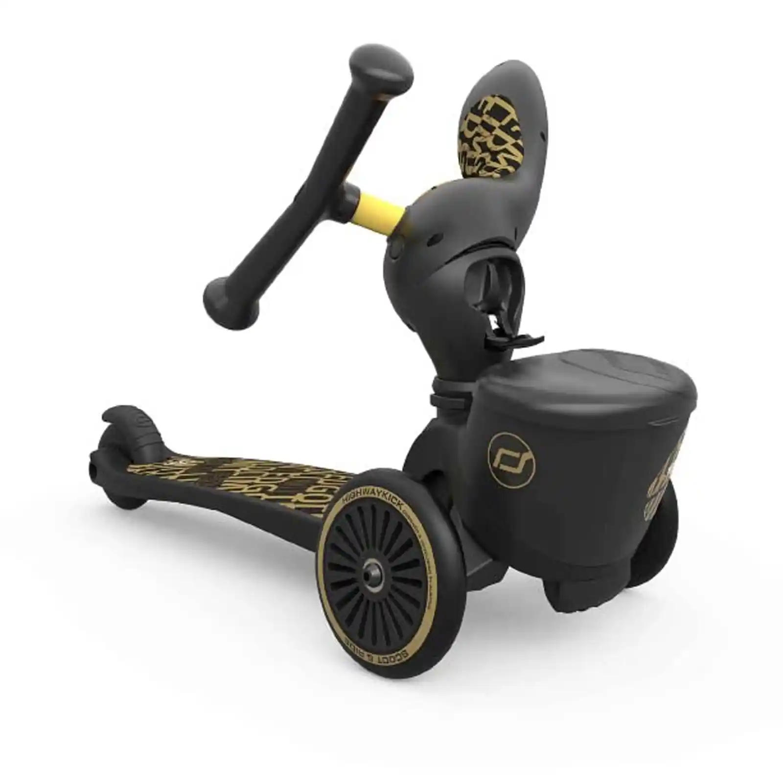 Trotinete copii 1-5 ani, cu sezut, Scoot Ride, HighwayKick 1 Lifestyle Black Gold Limited [8]