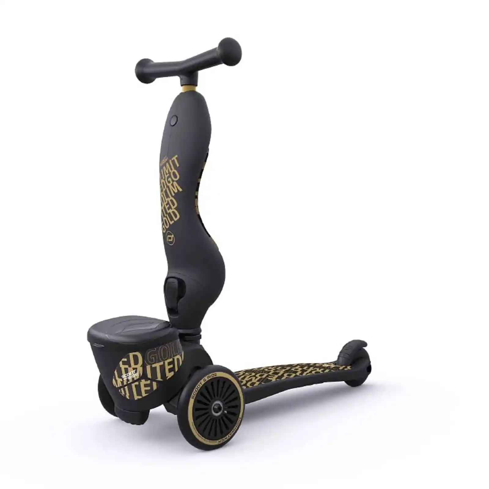 Trotinete copii 1-5 ani, cu sezut, Scoot Ride, HighwayKick 1 Lifestyle Black Gold Limited [10]