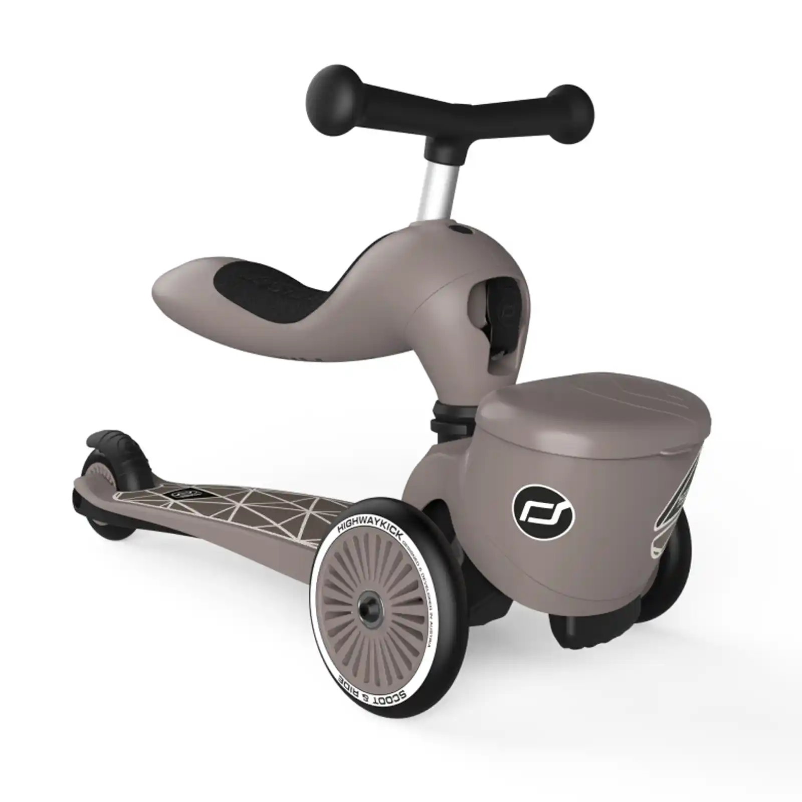 Trotinete copii 1-5 ani, cu scaun, Scoot Ride, HighwayKick 1 Lifestyle Brownlines [4]