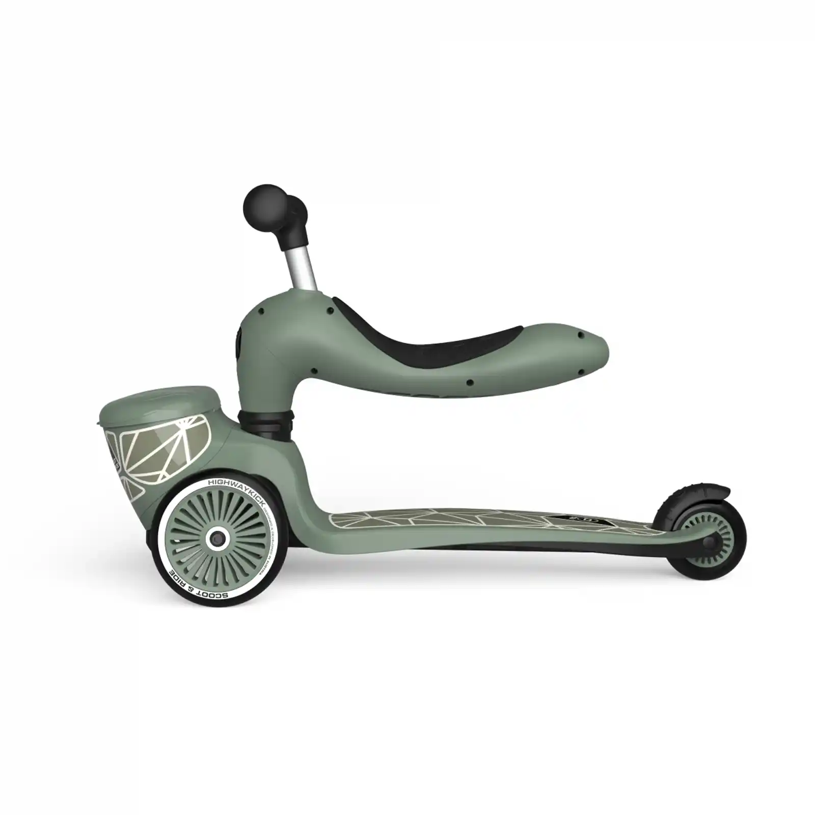 Trotinete copii 1-5 ani, cu scaun, Scoot Ride, HighwayKick 1 Lifestyle Greenlines [9]