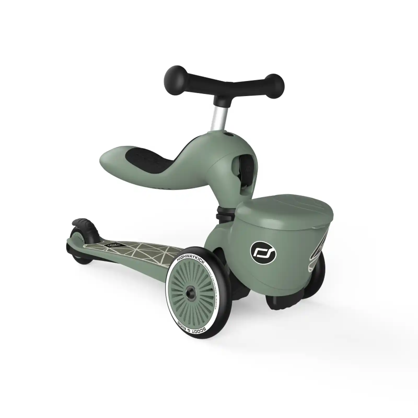 Trotinete copii 1-5 ani, cu scaun, Scoot Ride, HighwayKick 1 Lifestyle Greenlines [3]