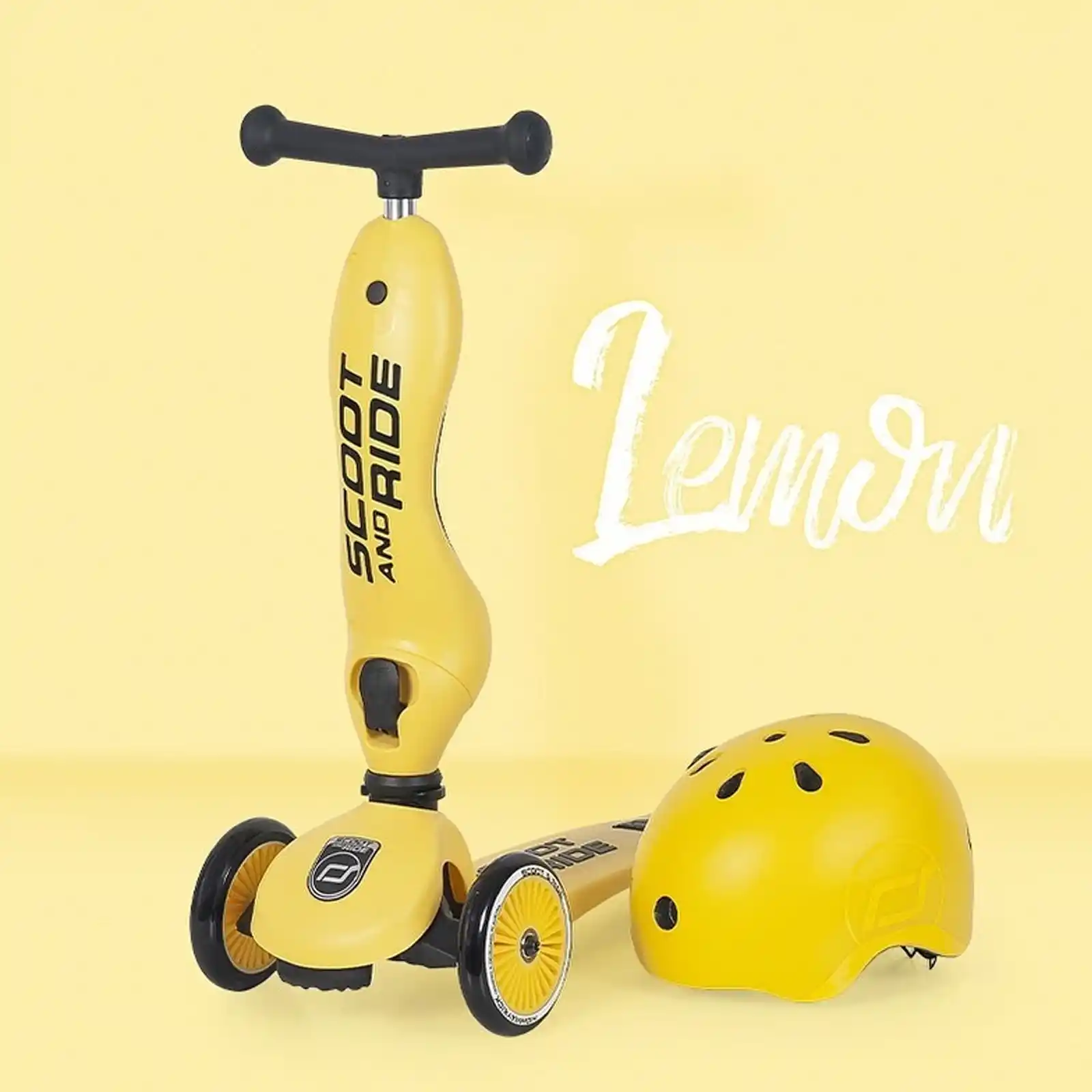 Trotinete copii, cu scaun, Scoot and Ride, HighwayKick 1 Lemon, 1-5 ani [6]