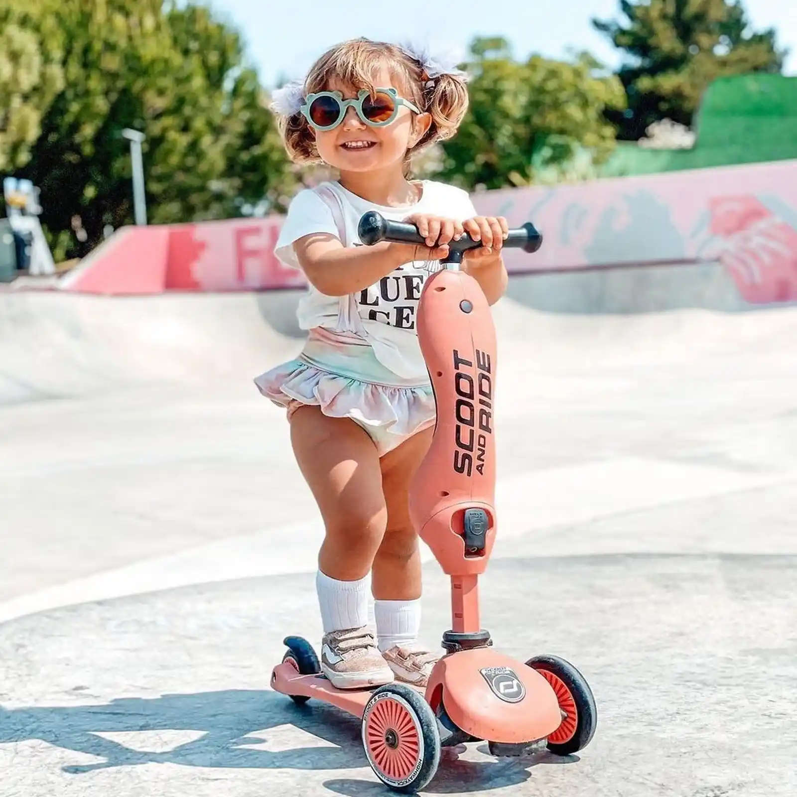 Trotinete copii, cu scaun, Scoot and Ride, HighwayKick 1 Peach, 1-5 ani [8]