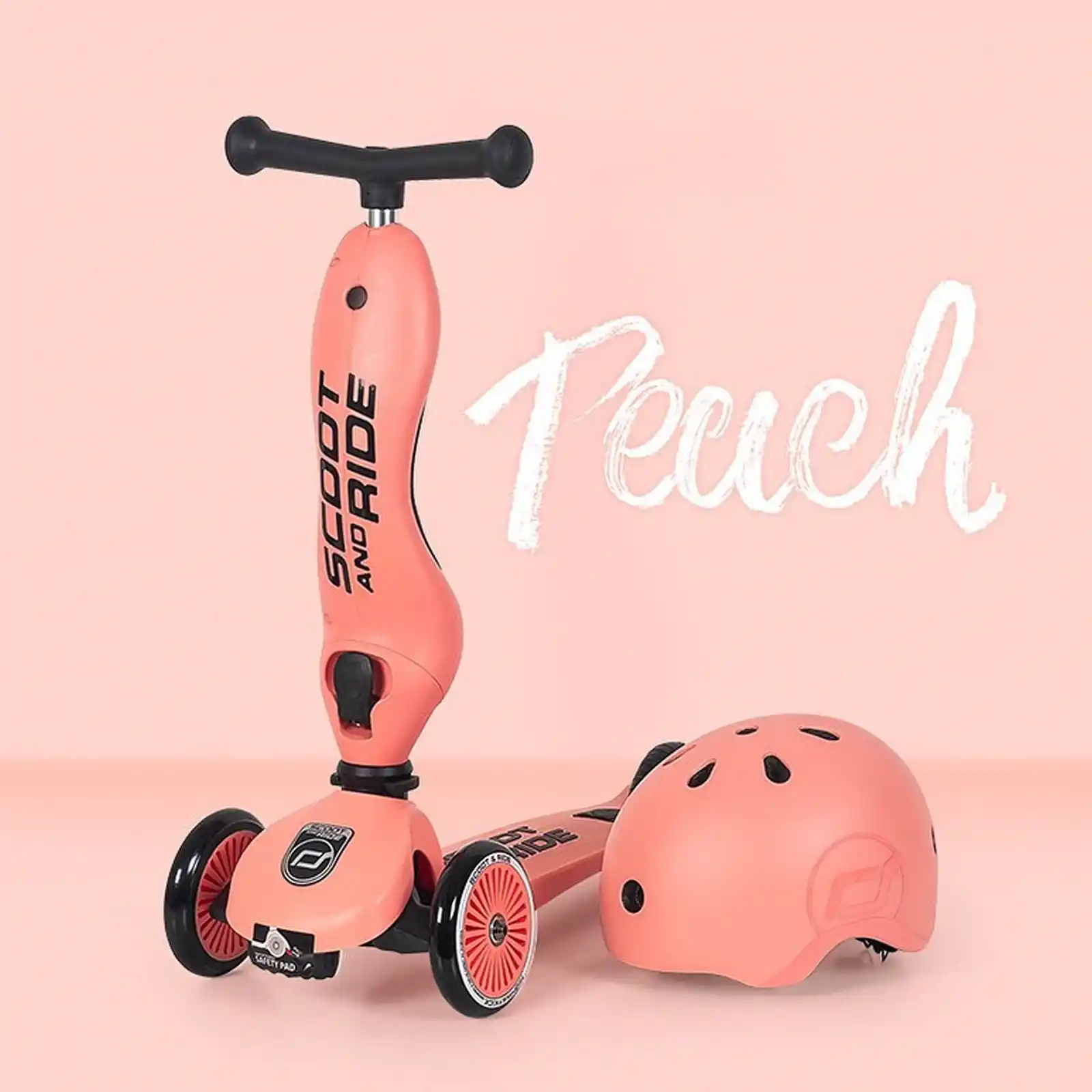 Trotinete copii, cu scaun, Scoot and Ride, HighwayKick 1 Peach, 1-5 ani [6]