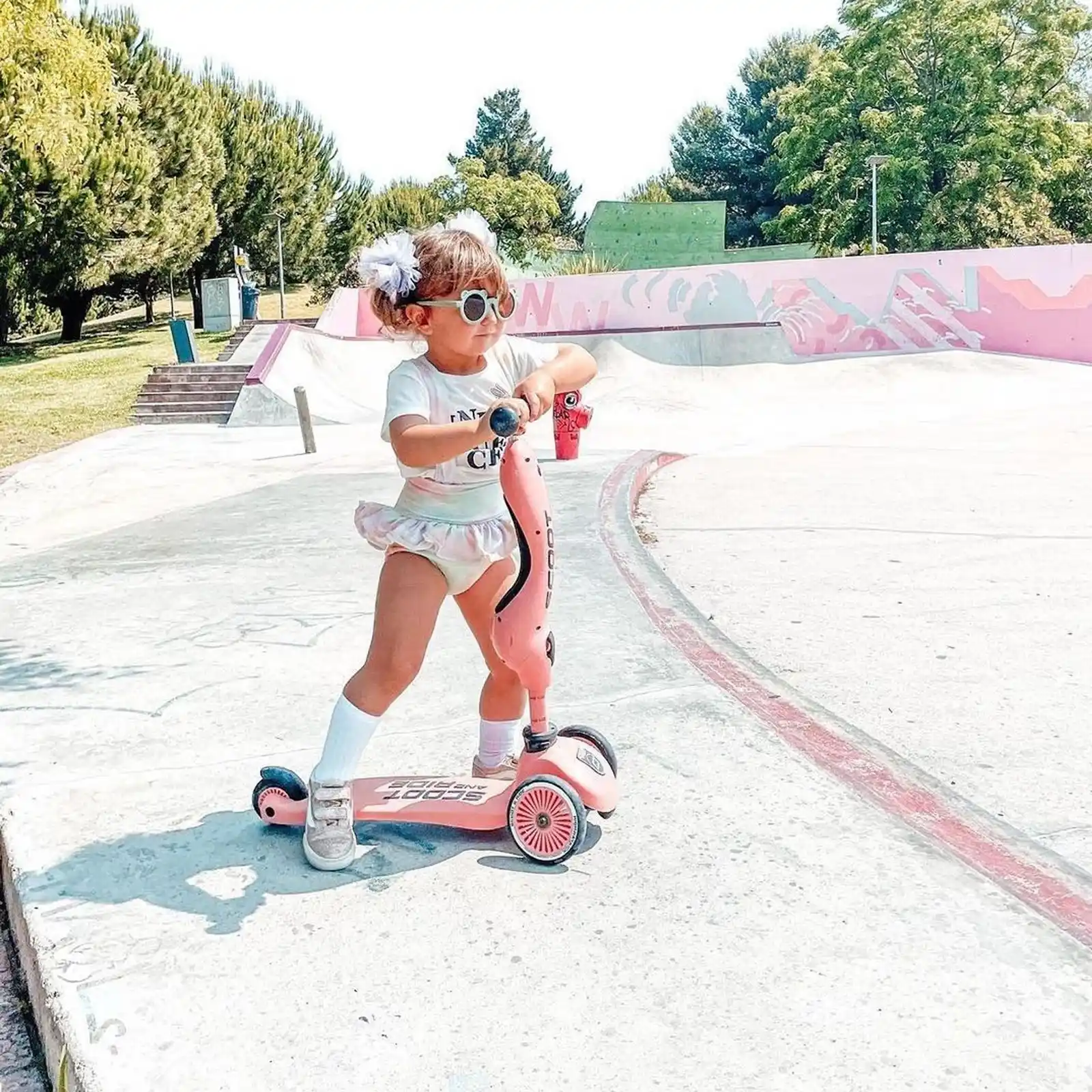 Trotinete copii, cu scaun, Scoot and Ride, HighwayKick 1 Peach, 1-5 ani [9]