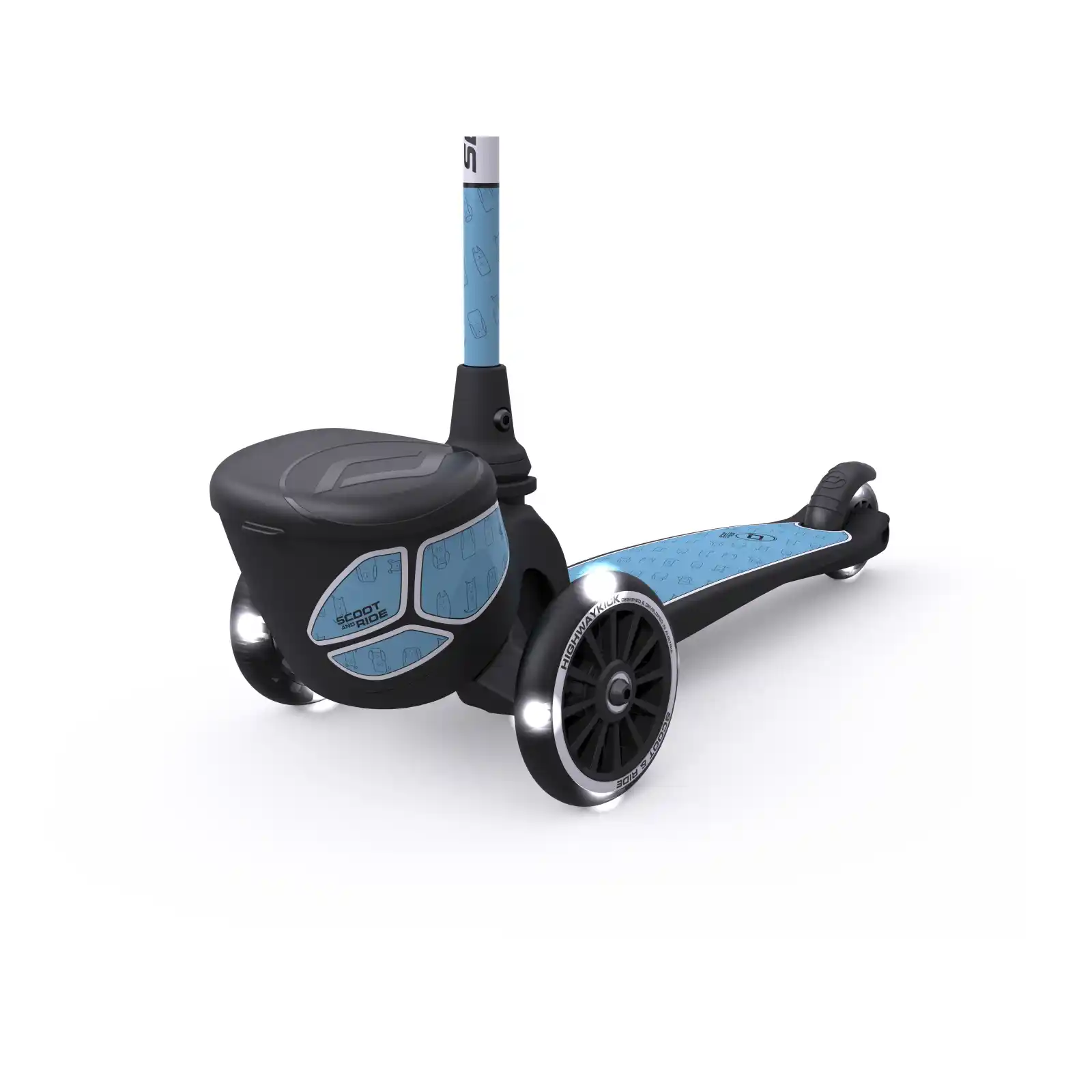 Trotinete copii, pliabila, roti lumini, 2 ani+, Scoot Ride, HighwayKick 2 Lifestyle Steel Reflectorizant [9]