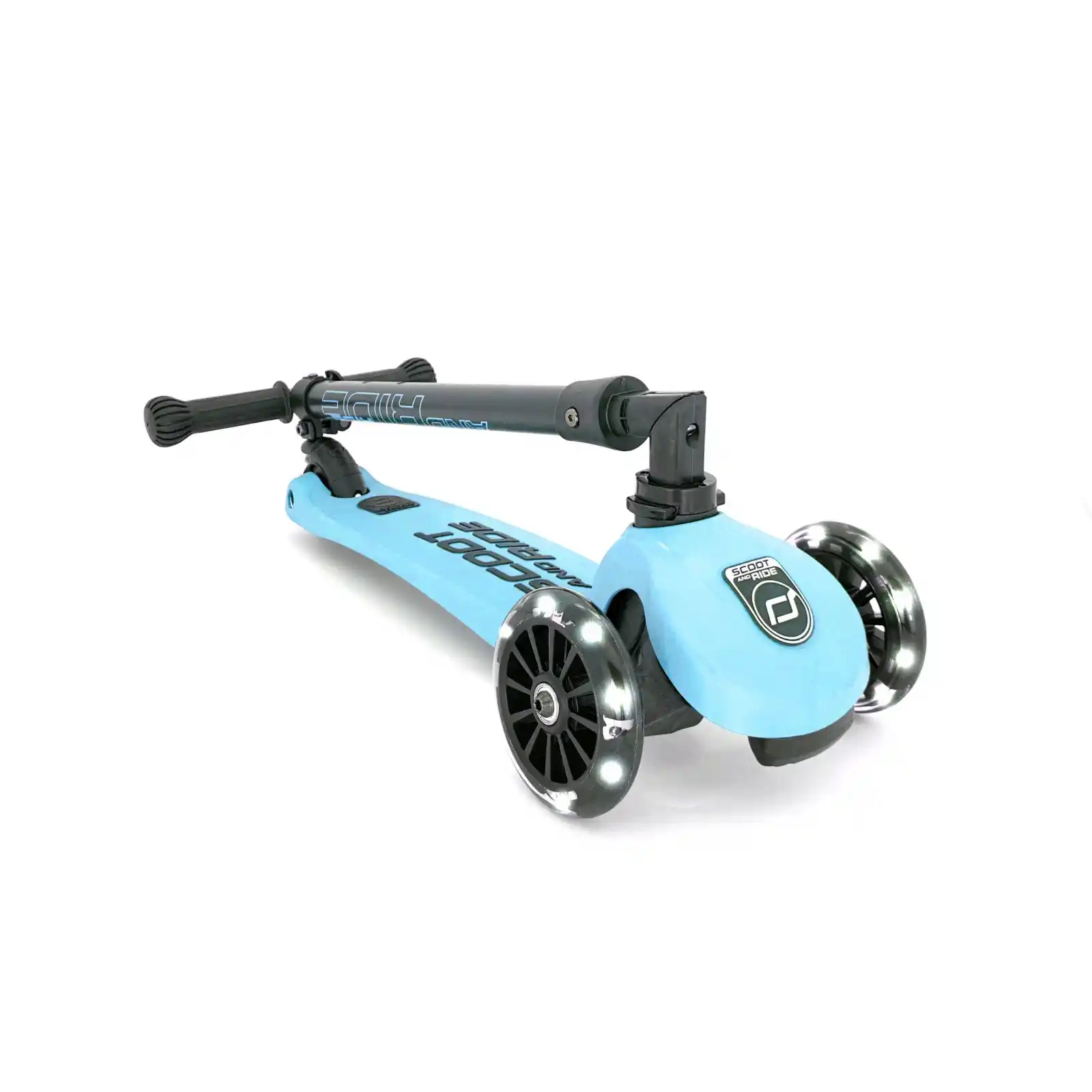 Trotinete copii, pliabila, reglabila, roti lumini, 3-6 ani, Scoot Ride, HighwayKick 3 Led Blueberry [3]