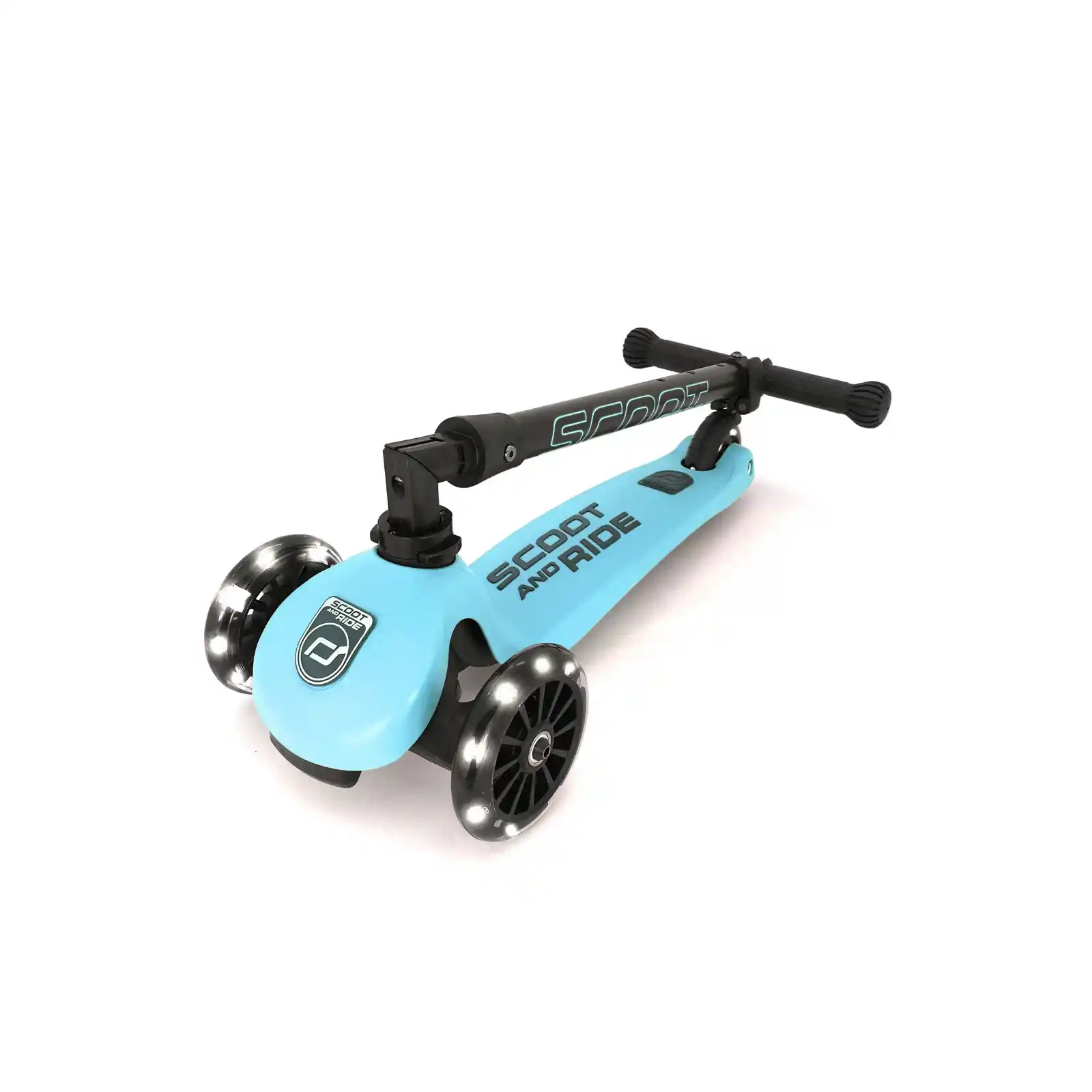 Trotinete copii, pliabila, reglabila, roti lumini, 3-6 ani, Scoot Ride, HighwayKick 3 Led Blueberry [2]