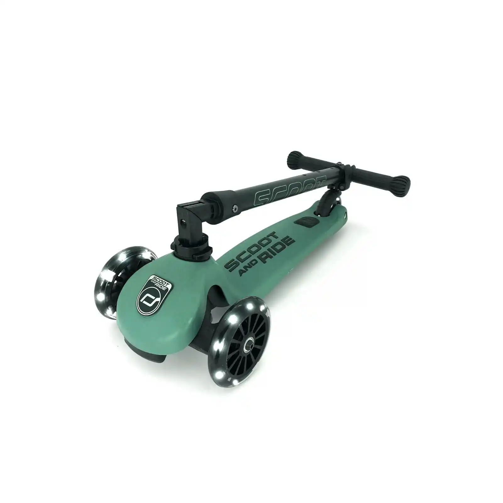 Trotinete copii, pliabila, reglabila, roti lumini, 3-6 ani, Scoot Ride, HighwayKick 3 Led Forest [2]