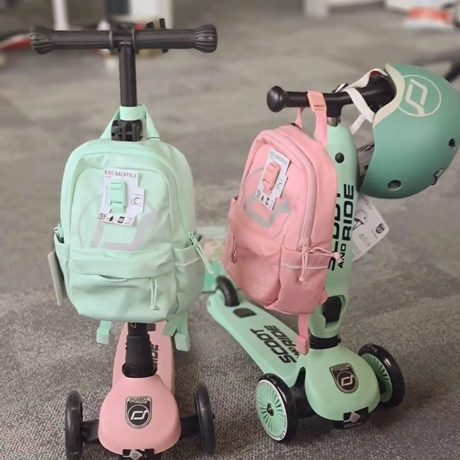 Trotinete copii, pliabila, reglabila, roti lumini, 3-6 ani, Scoot Ride, HighwayKick 3 Led Kiwi [9]