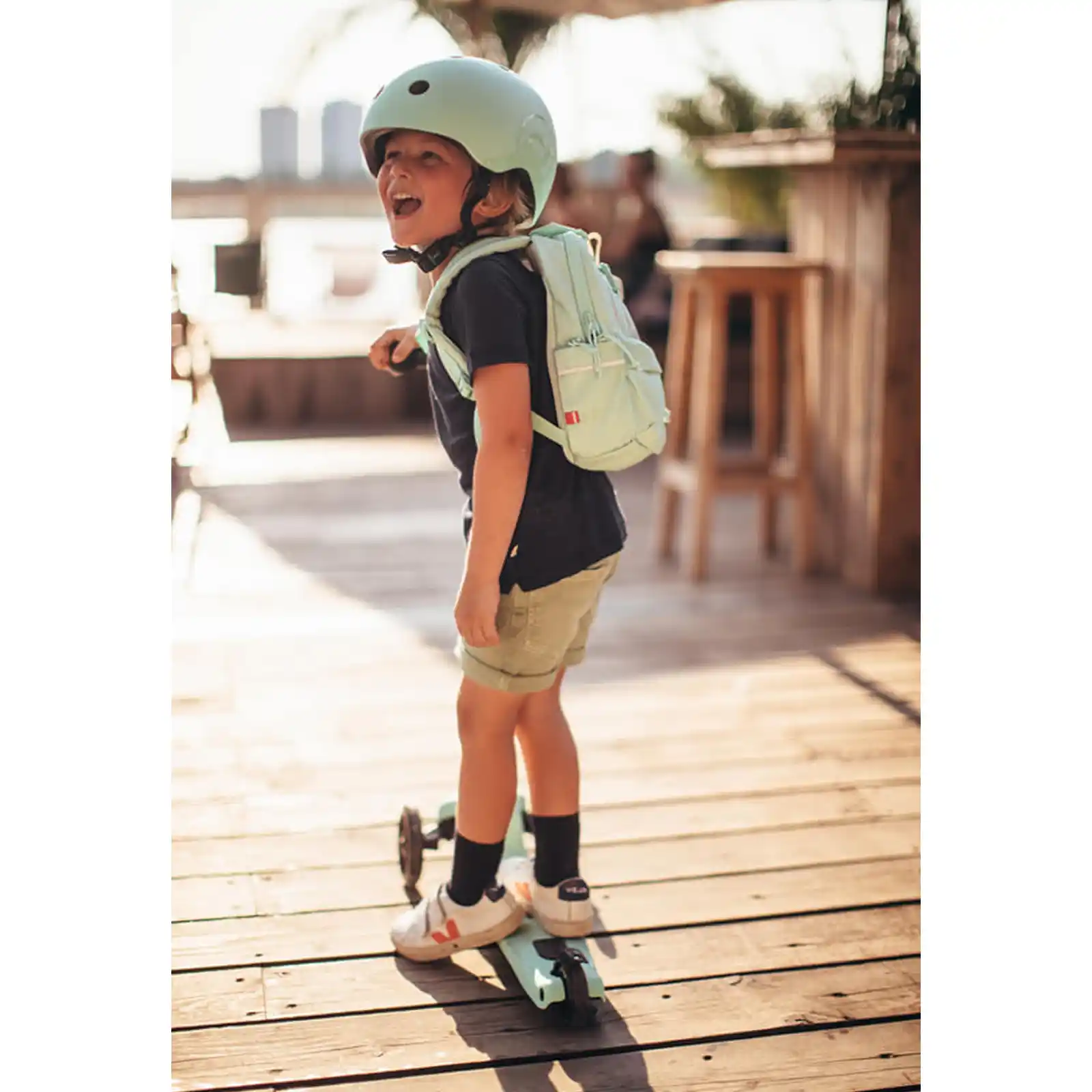 Trotinete copii, pliabila, reglabila, roti lumini, 3-6 ani, Scoot Ride, HighwayKick 3 Led Kiwi [7]