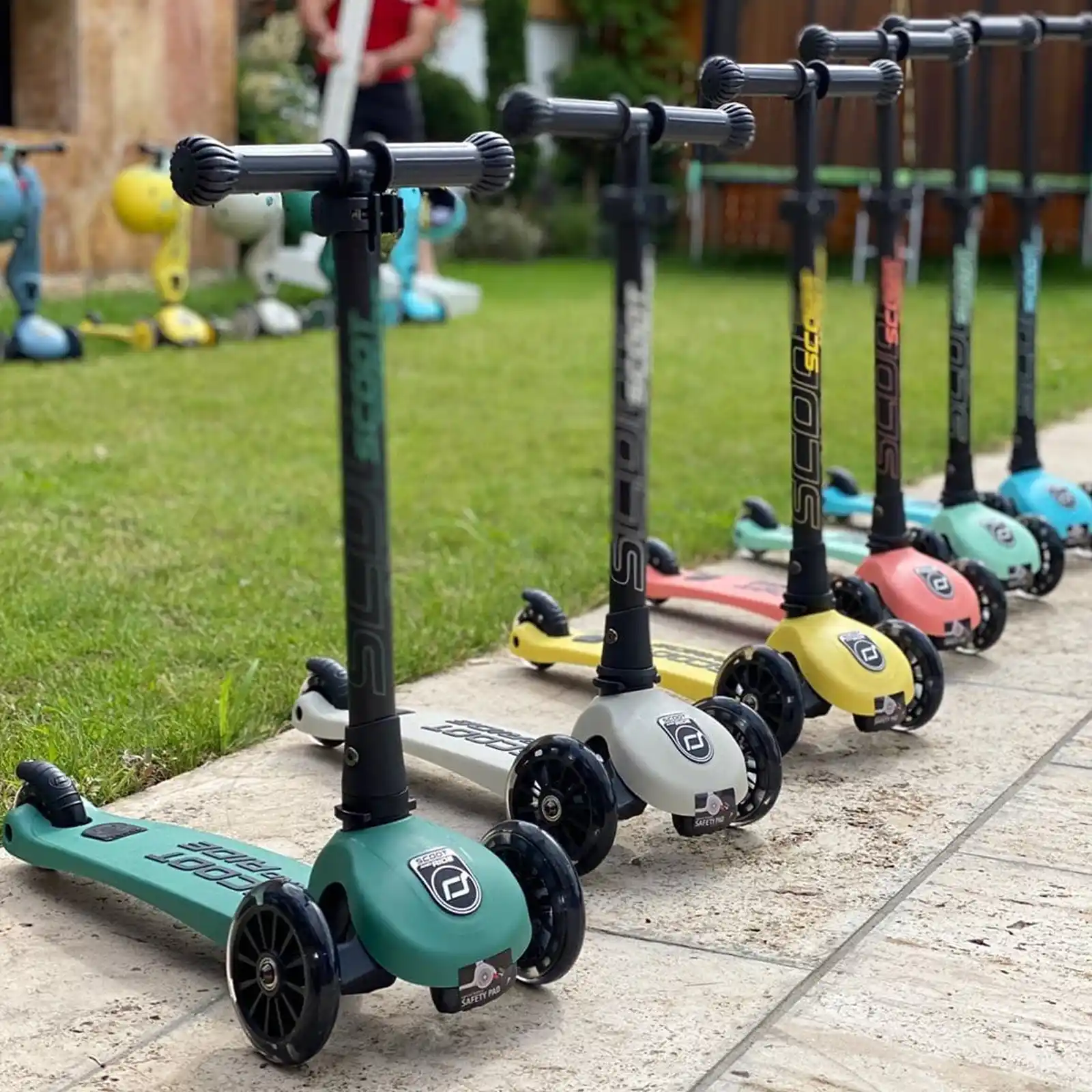 Trotinete copii, pliabila, reglabila, roti lumini, 3-6 ani, Scoot Ride, HighwayKick 3 Led Peach [6]