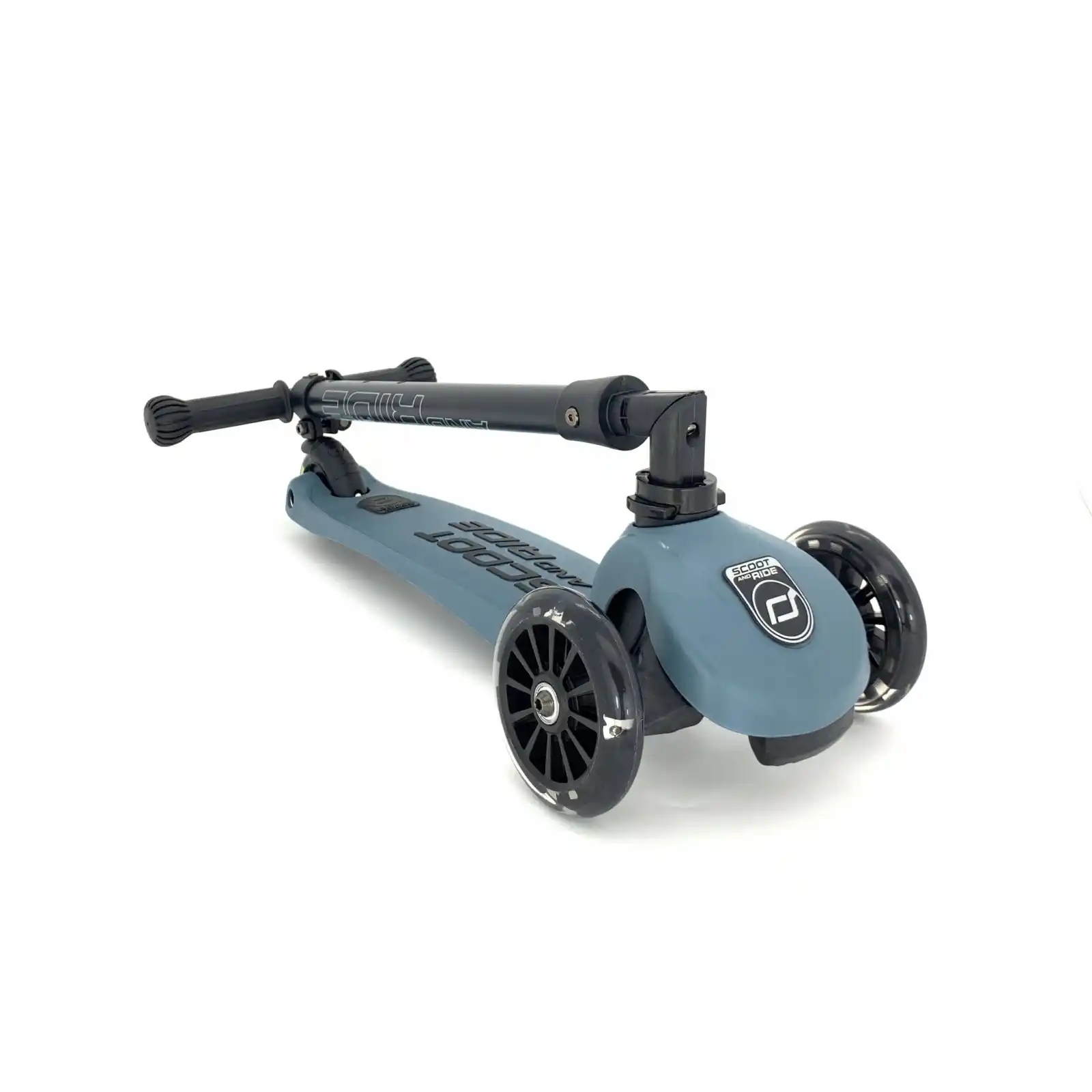 Trotinete copii, pliabila, reglabila, roti lumini, 3-6 ani, Scoot Ride, HighwayKick 3 Led Steel [4]