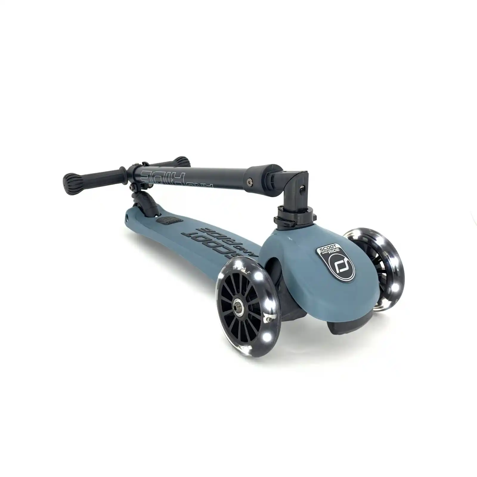 Trotinete copii, pliabila, reglabila, roti lumini, 3-6 ani, Scoot Ride, HighwayKick 3 Led Steel [5]