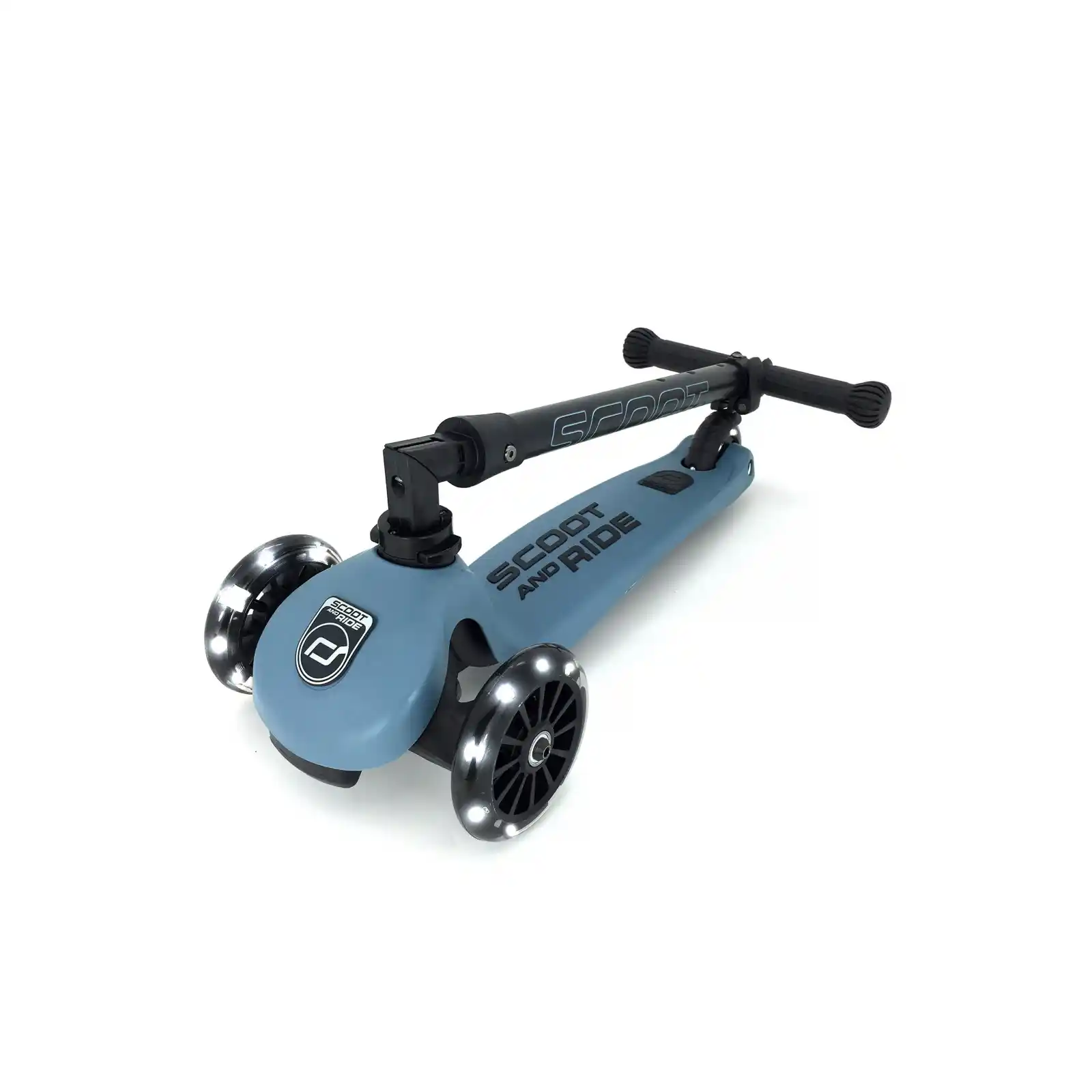 Trotinete copii, pliabila, reglabila, roti lumini, 3-6 ani, Scoot Ride, HighwayKick 3 Led Steel [3]