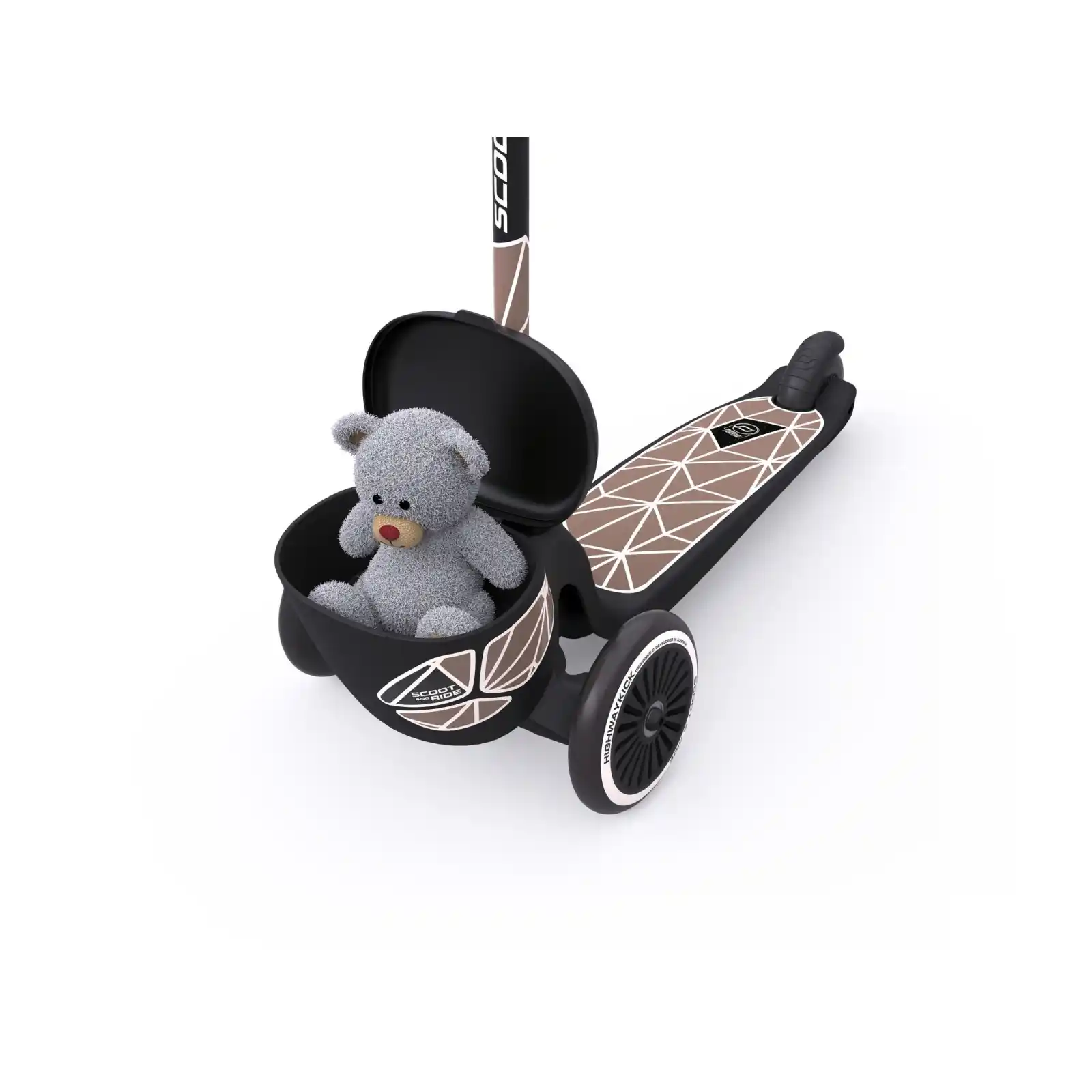 Trotinete copii 2 ani+, pliabila, Scoot Ride, HighwayKick 2 Lifestyle Brown Line [9]