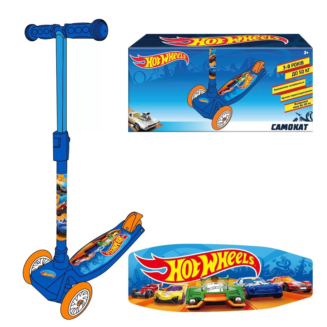 Trotineta cu 3 roti hot wheels, varsta de la 3 ani la 8 ani [4]